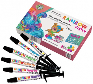 Rainbow Flow Super Six, набор (Cerkamed) Цветной композит, 6х1 г