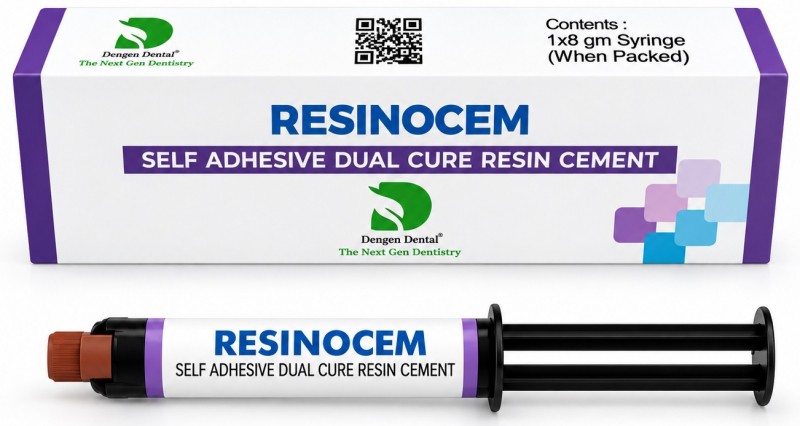 Resinocem (Dengen) Самоадгезивный композитный фиксирующий цемент двойного отверждения, 9 г