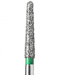 RS-11C (Mani) Алмазний бор, закруглений конус, ISO 533/020, зелений