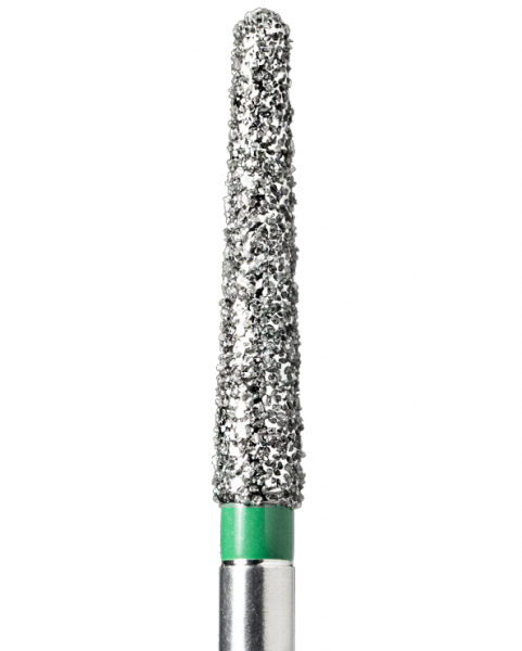 RS-11C (Mani) Алмазный бор, закругленный конус, ISO 533/020, зеленый
