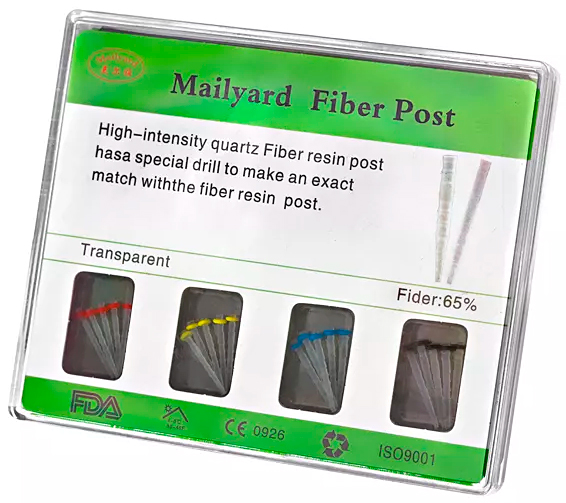 Штифти скловолоконні Mailyyard Fiber Post (конічні, прозорі)