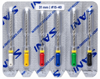 Reamers, 31 мм, ассорти, 15-40 (SANI) Ручные файлы, 6 шт