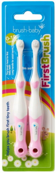 Щетка от 0 до 18 месяцев Brush-baby First Brush, Pink (2 шт)