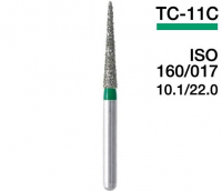 TC-11C (Perfect) Алмазний бор, конус-олівець, ISO 160/016, зелений, 5 шт