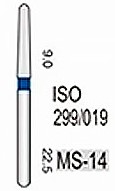 MS-14 (Perfect) Алмазний бор, закруглений конус, ISO 299/019, синій, 5 шт