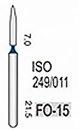 FO-S15 (Perfect) Алмазний бор, полум'яний, ISO 249/011, синій, 5 шт