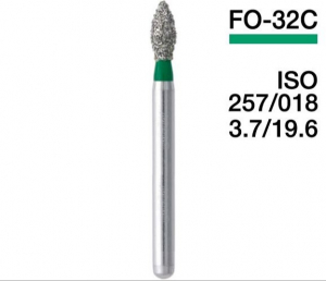 FO-32C (Perfect) Алмазний бор, вершка, ISO 257/018, зелений, 5 шт