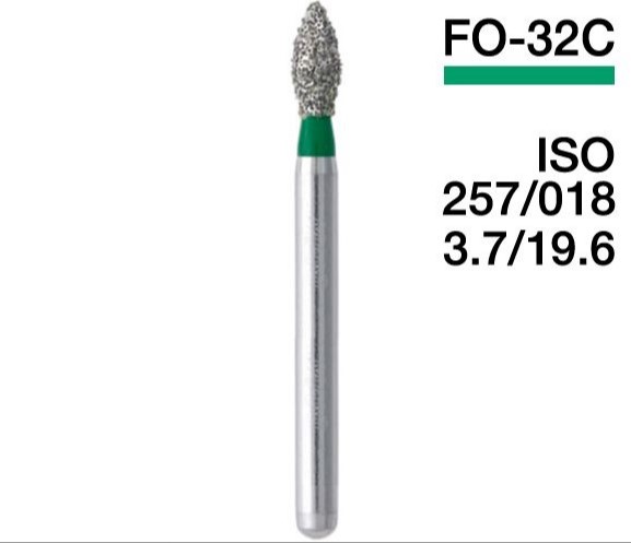 FO-32C (Perfect) Алмазний бор, вершка, ISO 257/018, зелений, 5 шт