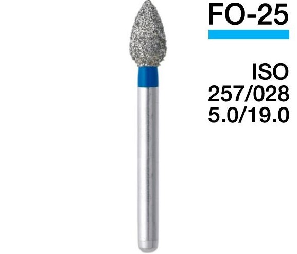 FO-25 (Perfect) Алмазний бор, вершка, ISO 257/028, синій, 5 шт