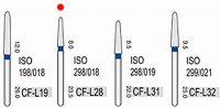 CF-L28 (Perfect) Алмазний бор, закруглений конус, ISO 298/018, синій, 5 шт