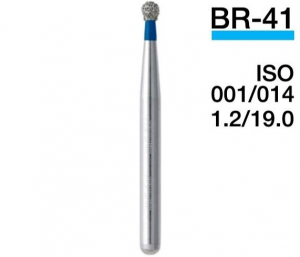 BR-41 (Perfect) Алмазный бор, шаровидный, ISO 001/014, синий, 5 шт