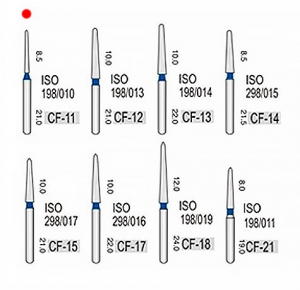 CF-11 (Perfect) Алмазний бор, усічений конус, ISO 198/010, синій, 5 шт