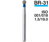 BR-31 (Perfect) Алмазний бор, кульковий (кулька) ISO 001/018, синій, 5 шт