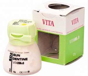 VM 9 Sun Dentine (VITA) Дрібнодисперсна кераміка з польового шпату для облицювання діоксиду цирконію, 12 г