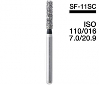 SF-21SC (Mani) Алмазний бор, фісурний з плоским кінцем, ISO 110/016, чорний