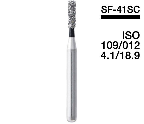 SF-41SC (Mani) Алмазный бор, фиссурный с плоским концом, ISO 109/013, черный