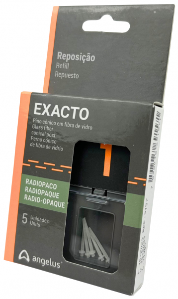 Штифти скловолоконні Angelus Exacto Translucent, конічні, 5 шт