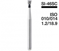 SI-46SC (Mani) Алмазный бор, обратный конус, ISO 010/015, черный