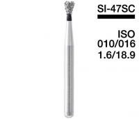 SI-47SC (Mani) Алмазный бор, обратный конус, ISO 010/017, черный