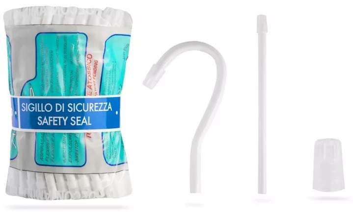 Слиновідсмоктувачі не прозорі, білі Nostrum 3410/02/1, 100 шт