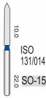 SO-15 (Perfect) Алмазний бор, фісура-олівець, ISO 131/014, синій, 5 шт