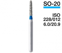 SO-20 (Mani) Алмазный бор, фиссура-карандаш, ISO 288/012