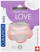 Соска Curaprox Soother Pink Single (Розмір 0, 3-7 кг)