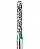 SR-11C (Mani) Алмазный бор, удлиненный фиссурный с закругленным концом, ISO141/013, зеленый