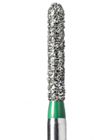 SR-12C (Mani) Алмазный бор, удлиненный фиссурный с закругленным концом, ISO141/015, зеленый