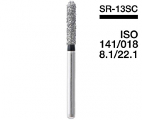 SR-13SC (Mani) Алмазный бор, удлиненный фиссурный с закругленным концом, ISO141/018, черный