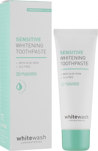 Зубная паста WhiteWash Sensitive Whitening Toothpaste, для чувствительных зубов и десен, ST-01 (75 мл)