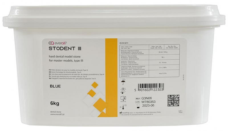 STODENT III, небесно-голубой (Zhermapol) Супергипс, 3 класс, 6 кг