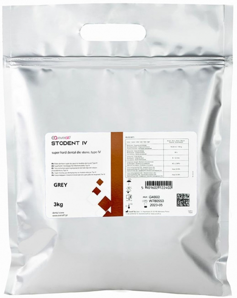 STODENT IV, серый, запах клубники (Zhermapol) Супергипс, 4 класс, 3 кг