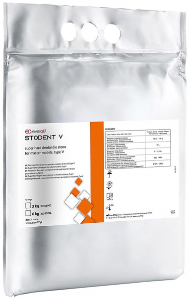 STODENT V, оранжевый (Zhermapol) Супергипс, 5 класс, 3 кг