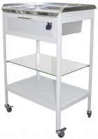 Столик манипуляционный передвижной, столешница из нержавеющей стали СМ-4к