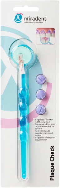 Таблетки для виявлення зубного нальоту Mira-2-Ton, 3 шт. + Дзеркало Plaque Test Tablets+Mouth Mirror