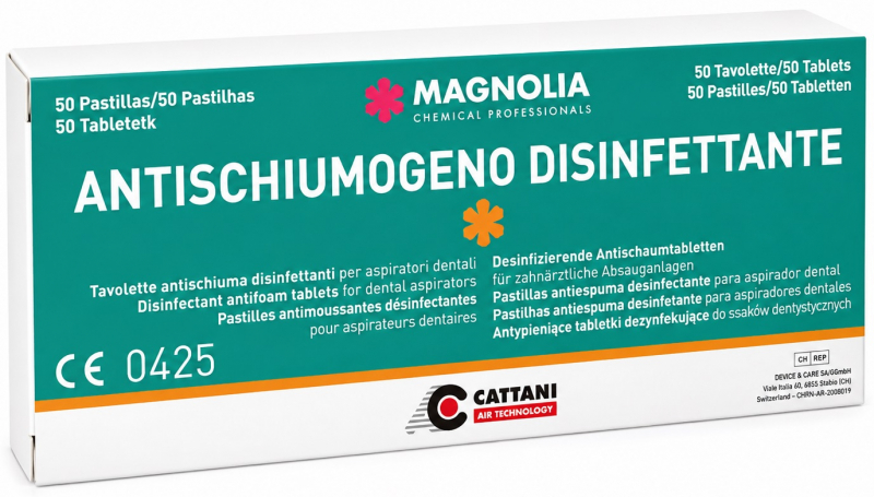 Таблетки противопенные Cattani Magnolia (Магнолия) для систем аспирации