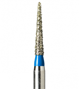TC-23 (Mani) Алмазний бор, конус-олівець, ISO 165/013, синій