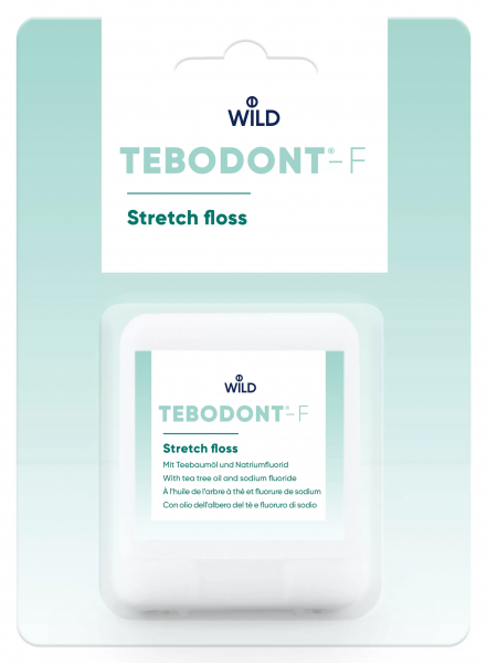 TEBODONT-F, 50 м (Wild Pharma) Зубна нитка з маслом чайного дерева (Melaleuca Alternifolia) та фторидом натрію