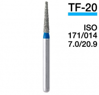 TF-20 (Perfect) Алмазный бор, усеченый конус, ISO 171/014, синий, 5 шт