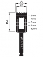Трепан Osung TPHB-B7, (d - вн. 6 мм, внеш. 7 мм, L - 11,5 мм (для углового наконечника)