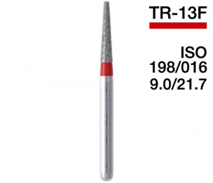 TR-13F (Mani) Алмазный бор, закругленный конус, ISO 198/018, красный
