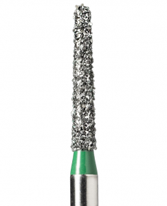 TR-257C (Mani) Алмазный бор, конус-карандаш, ISO 198/014, зеленый
