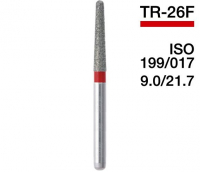TR-26F (Perfect) Алмазный бор, закругленный конус, ISO 199/018, красный, 5 шт