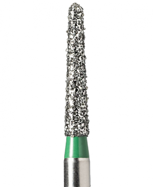 TR-29C (Mani) Алмазний бор, конус-олівець, ISO 198/016, зелений