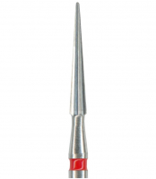 Твердосплавний бор (фінір) Okodent C135.014, 12 граней (червоний, дрібна абразивність)