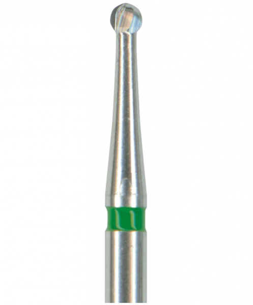 Твердосплавний бор Okodent H1S, 22 мм RA (сферичний, зелений, груба абразивність)