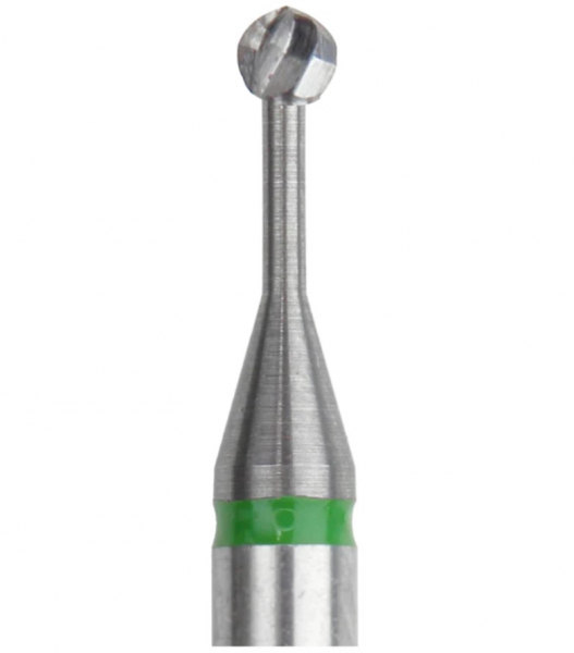 Твердосплавный бор Okodent H1SL, 26 мм RAL (сферический, зеленый, грубая абразивность)