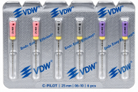 Ручные файлы VDW C-File, 25 мм, ассорти №06–10, 6 шт (V040368025210)