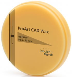 Воск Ivoclar Vivadent ProArt CAD Wax Yellow, 98,5-16 мм/1, 1 шт (686320)